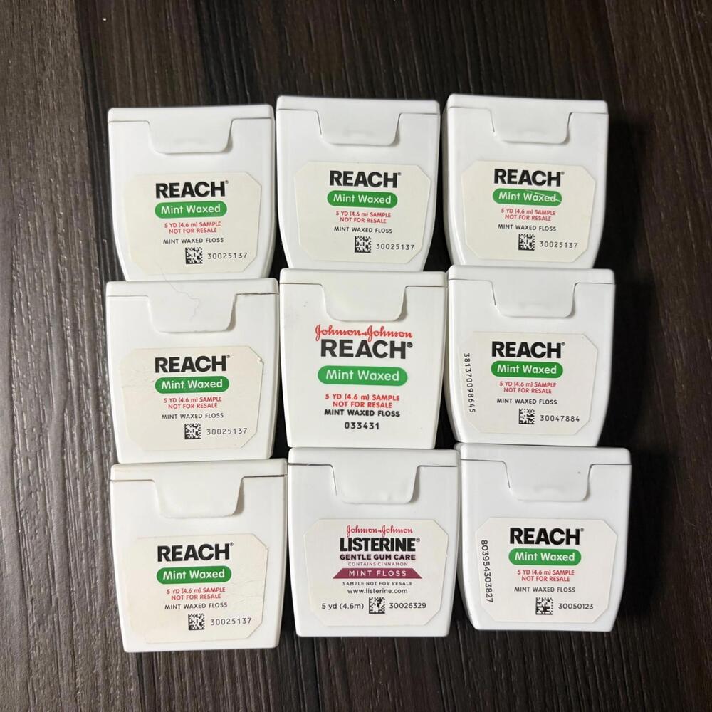 Vintage Johnson & Johnson Reach Mint Waxed Floss Gum Gentle Care Prop NEW 5yd x9